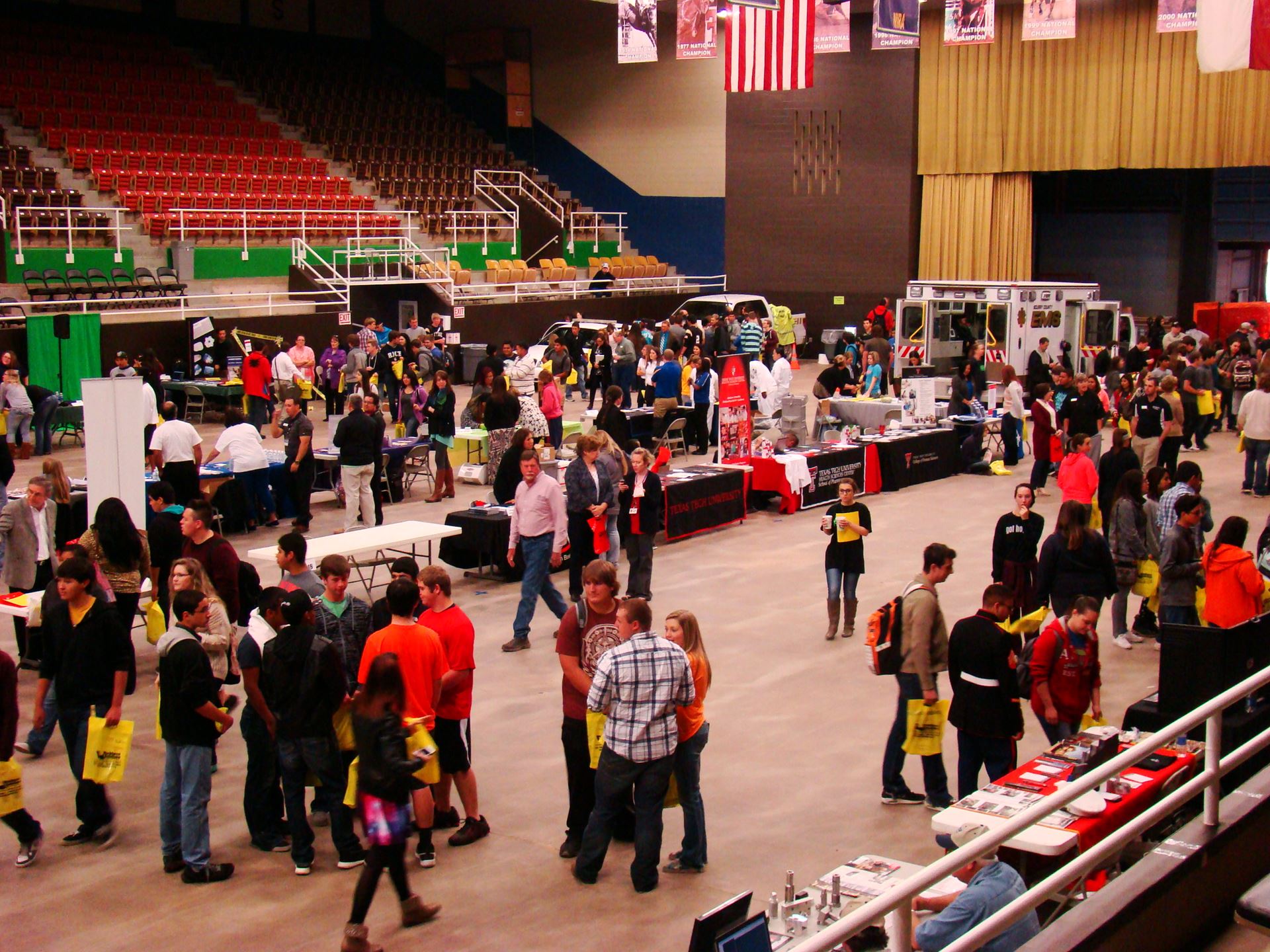 Individuals in the expo area.